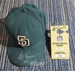 2009 San Diego Padres TED SIMMONS Signed Game Worn Used #9 Cap Hat HOF 2020 MORE