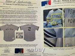 2011 Derek Jeter NY Yankees Game Used & Signed Baseball Jersey Steiner MLB Cert