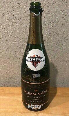 2012 San Francisco Giants World Series Champs Game Used Champagne Bottle Signed