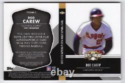 2012 Triple Threads Rod Carew Auto Game Used Letter Patch Booklet #1/3 Angels