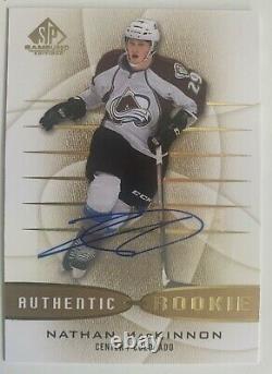 2013-14 SP Game Used Gold Autographs #152 Nathan Mackinnon Rookie Auto Flawless