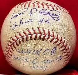2013 JHONNY PEROLTA Signed Game Used Insc WALK OFF HR Ball Detroit Tigers Team
