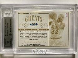 2014-15 Flawless Gold Shaquille ONeal Auto Game Used Dual Patch #09/10 BGS 9