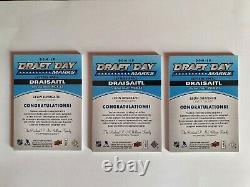 2014-15 SP Game Used LEON DRAISAITL 9 ROOKIE DRAFT DAY MARKS AUTO PATCH RC /35