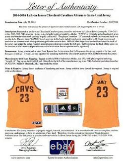 2014-16 Lebron James Signed Cavs Game Worn Used Jersey Mears A10 Auto Sia Loa