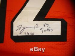 2014 Mohamed Sanu Cincinnati Bengals Autographed Game Used Jersey #12