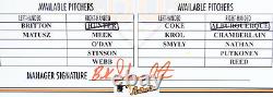2014 Orioles at Tigers Showalter Signed Game Used Lineup Card Verlander Cabrera