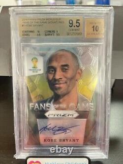 2014 Panini Prizm World Cup Fans of the Game Signatures #1 Kobe Bryant BGS 9.5
