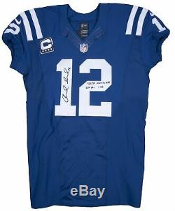 2015 Andrew Luck Game Used & Signed Indianapolis Colts Home Jersey Photo Matched