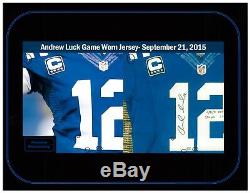2015 Andrew Luck Game Used & Signed Indianapolis Colts Home Jersey Photo Matched