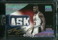 2015 Eminence USA Basketball Patch Auto Silver 10/10 Shaquille O'Neal Game Used
