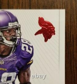 2015 Panini Flawless Adrian Peterson on card auto, game used, 3 color patch 8/15