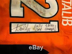 2016 Aqib Talib Denver Broncos Game Used Signed Jersey No Fly Zone Sb 50 Champs