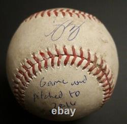 2016 Corey Seager Signed Auto Game Used Baseball Rookie Debut World Series MVP