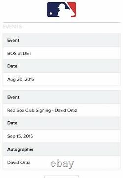 2016 David Ortiz Game Used Signed Hat+Jersey MLB LOA/HOLO Final Season HOFRedSox