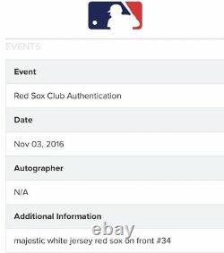 2016 David Ortiz Game Used Signed Hat+Jersey MLB LOA/HOLO Final Season HOFRedSox