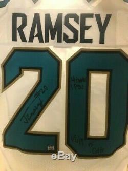 2016 Jalen Ramsey Game Used Jacksonville Jaguars signed Rookie jersey vs Colts