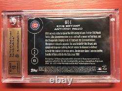 2016 Topps Now Kris Bryant and Rizzo Dual Auto Relic Game Used Base BGS 10