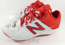 2017 Corey Kluber Cleveland Indians Signed Game-Used Red New Balance Cleats