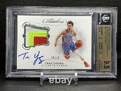 2018-19 Flawless Trae Young Rc Patch Auto /15 BGS 9.5/10 (Game Worn)