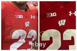 2018 Jonathan Taylor Signed Game Used Wisconsin Badgers Jersey COLTS PHOTOMATCH