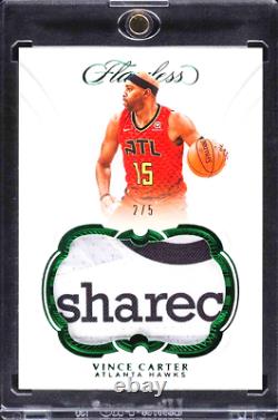 2019 Flawless GAME JERSEY PATCH Logo #d /5 VINCE CARTER non Auto IMMACULATE