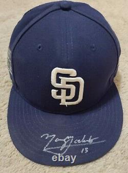 2019 Manny Machado Signed Game Used Padres Hat! Photomatched! Beckett! Jt Psa