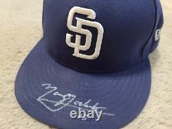 2019 Manny Machado Signed Game Used Padres Hat! Photomatched! Beckett! Jt Psa