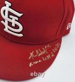 2020 Autographed Ryan Helsley Game Used Game Worn Signed Home Cardinals Hat JSA