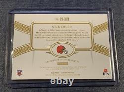 2020 Flawless Nick Chubb Auto Dirty 2 Color Game Used Patch Relic 04/20 Browns