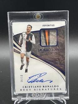 2020 Panini Immaculate Soccer 4/10 Cristiano Ronaldo Game Worn Boot Relic Auto