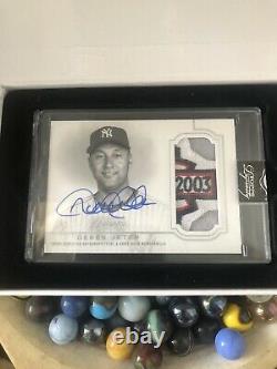 2020 Topps Dynasty #2 of 5 Derek Jeter Autographed Game Use All Star Logo Patch