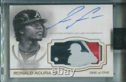 2020 Topps Dynasty Ronald Acuna Jr. MLB LOGOMAN Patch AUTO 1/1 Braves GAME USED