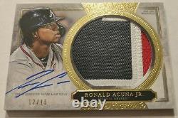 2020 Topps Five Star Ronald Acuna Jr /15 Patch Auto Game Used Braves