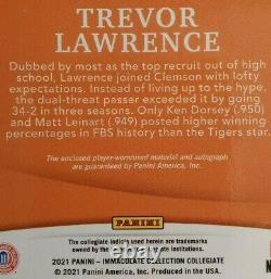 2021 Immaculate Trevor Lawrence Rpa Rookie On Card Auto 5/10 Ssp-game Used Rc