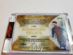 2021 Leaf Ultimate Sports LIONEL MESSI 1/1 AUTO QUAD GAME USED PATCH FIRE