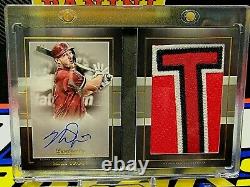 2021 Topps Luminaries MIKE TROUT On Card Auto Game Used Letter Patch 1/1