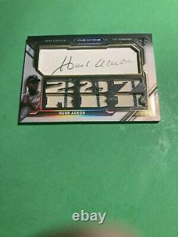 2021 Triple Threads Hank Aaron Game Used Cut Auto 1/1 True One Of One Braves