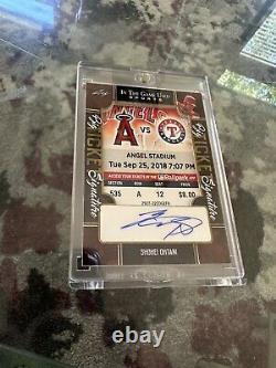 2022 Leaf In the Game Used SHOHEI OHTANI BIG TICKET SIGNATURE AUTO No. BTS-SO1