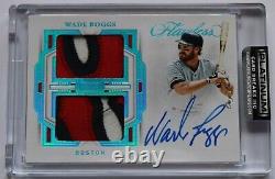 2022 Panini FLAWLESS WADE BOGGS 1/1 Platinum ON CARD Autograph & Patch DMA-WB