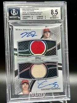 2023 Topps Sterling Dual Auto Shohei Ohtani / Mike Trout Auto Game Used 10/10