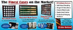 4 Baseball Bat Display Case Holds MLB Game Used Autographed Signed Bats