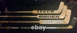 4 Game Used Hockey Stick Penguins 2 Signed