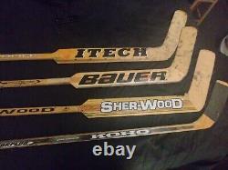 4 Game Used Hockey Stick Penguins 2 Signed