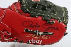 80s PETE ROSE SIGNED GAME ISSUED RARE WORLD WIN MIZUNO PRO-MODEL GLOVE LIGHT USE