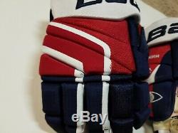 ALEXANDER OVECHKIN 16'17 Signed PHOTOMATCHED Capitals Game Used Worn Gloves COA