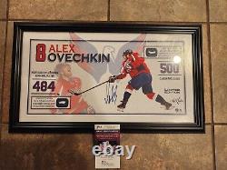 ALEXANDER OVECHKIN signed framed game used net pieces JSA COA CAPITALS