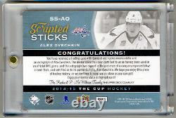 ALEX OVECHKIN 2014-15 UD The Cup Game Used Logo STICK Auto 17/35 OVI HOF GOAT