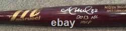 ANDREW McCUTCHEN WITH 2013 NL MVP PSA/DNA WithLETTER SIGNED MARUCCI GAME USED BAT