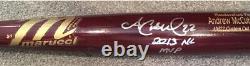 ANDREW McCUTCHEN WITH 2013 NL MVP PSA/DNA WithLETTER SIGNED MARUCCI GAME USED BAT